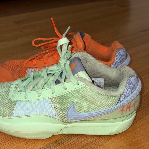 Nike Mint Green and Orange Sneakers - Picture 6 of 7